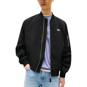 Tommy Hilfiger Jeans Black Recycled Cotton Men's Bomber